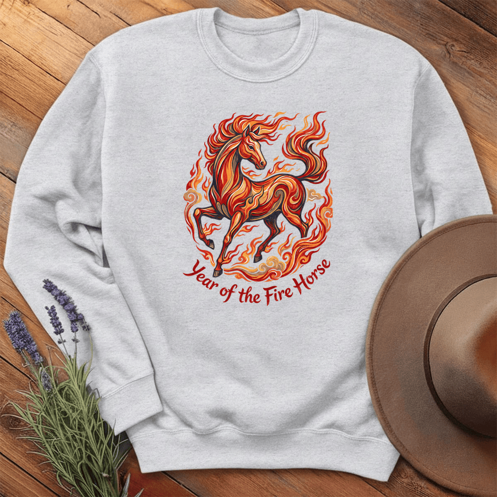 Year Of The Fire Horse 8 - Sweatshirt - Ash