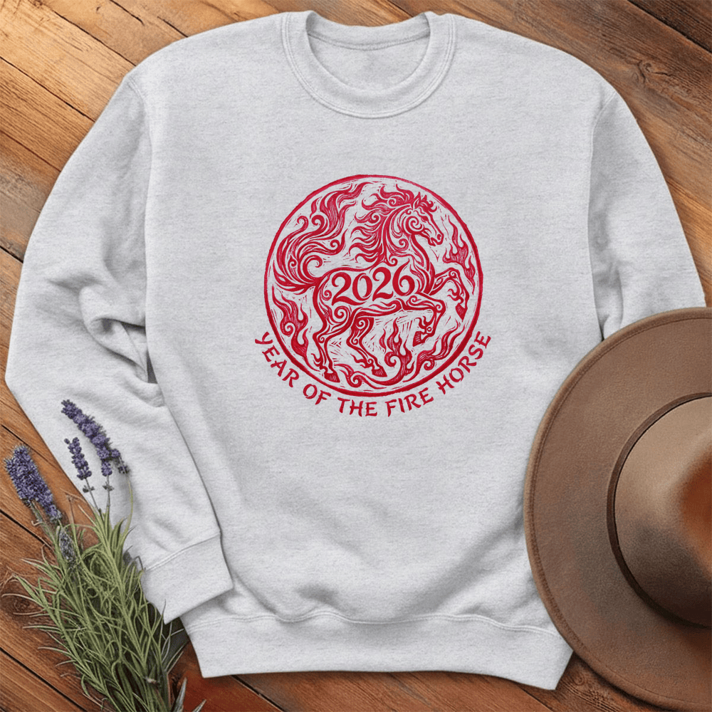 Year Of The Fire Horse 2 - Sweatshirt - Ash