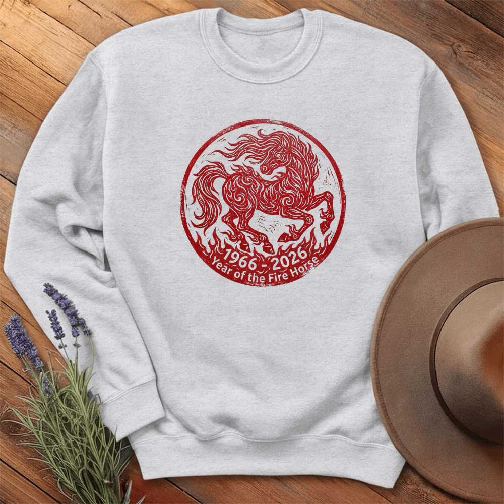 Year Of The Fire Horse 3 - Sweatshirt - Ash