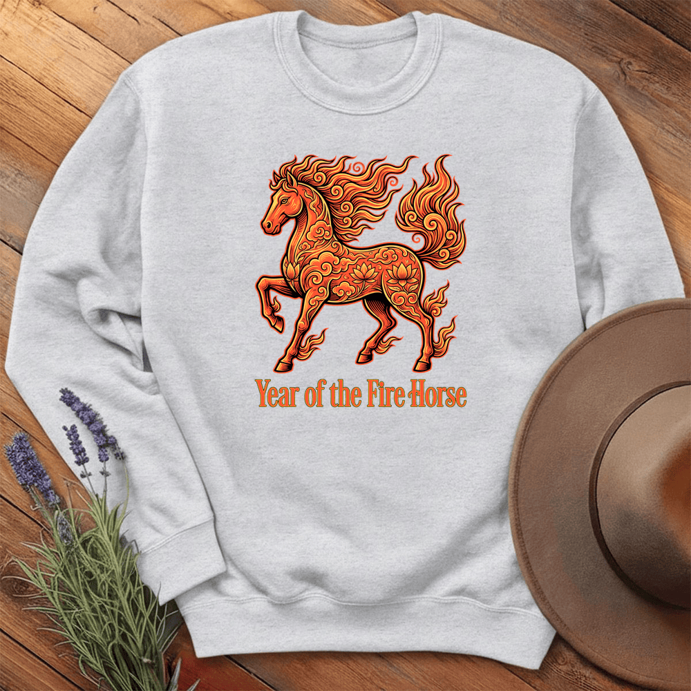Year Of The Fire Horse 10 - Sweatshirt - Ash