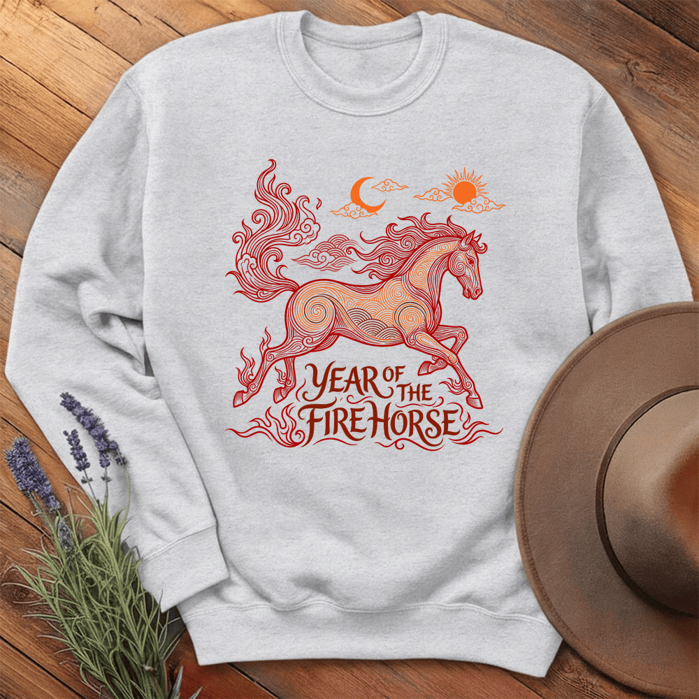 Year Of The Fire Horse 12 - Sweatshirt - Ash