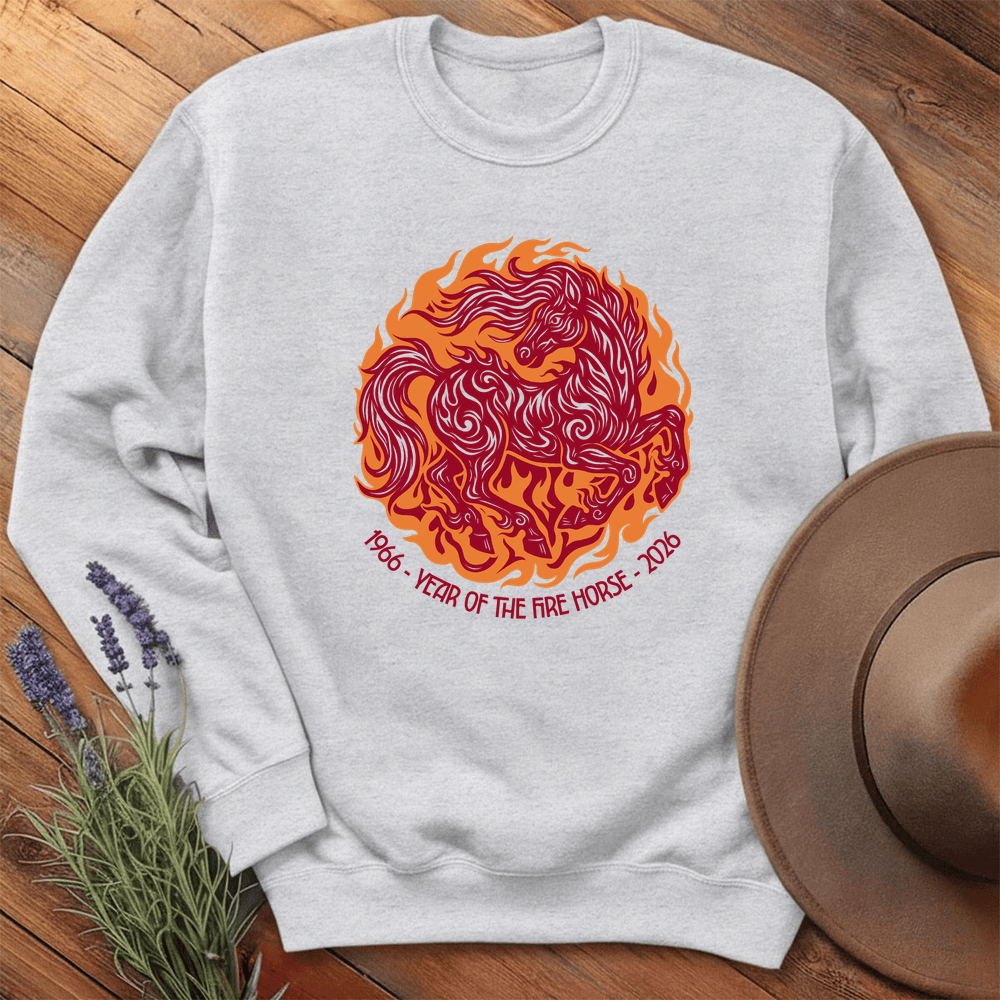 Year Of The Fire Horse 5 - Sweatshirt - Ash