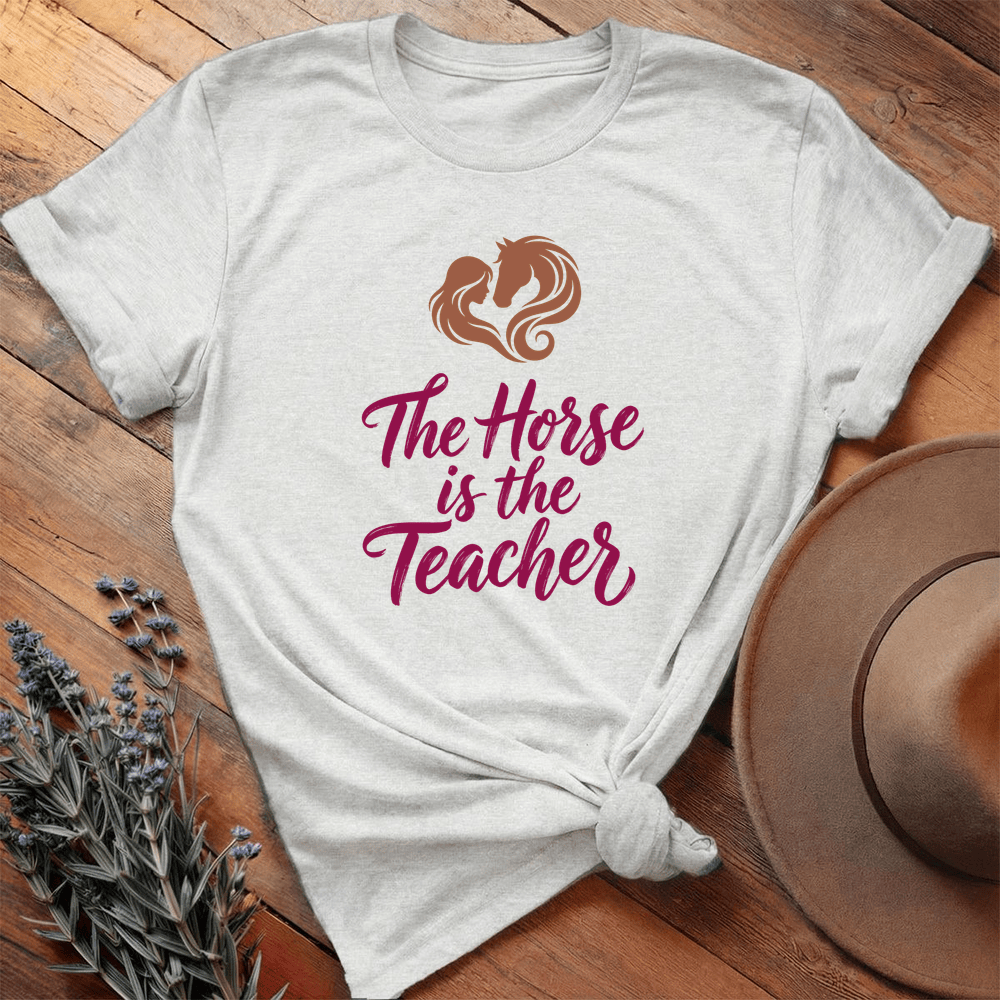The Horse is the Teacher  - Premium Lightweight Tee - Ash
