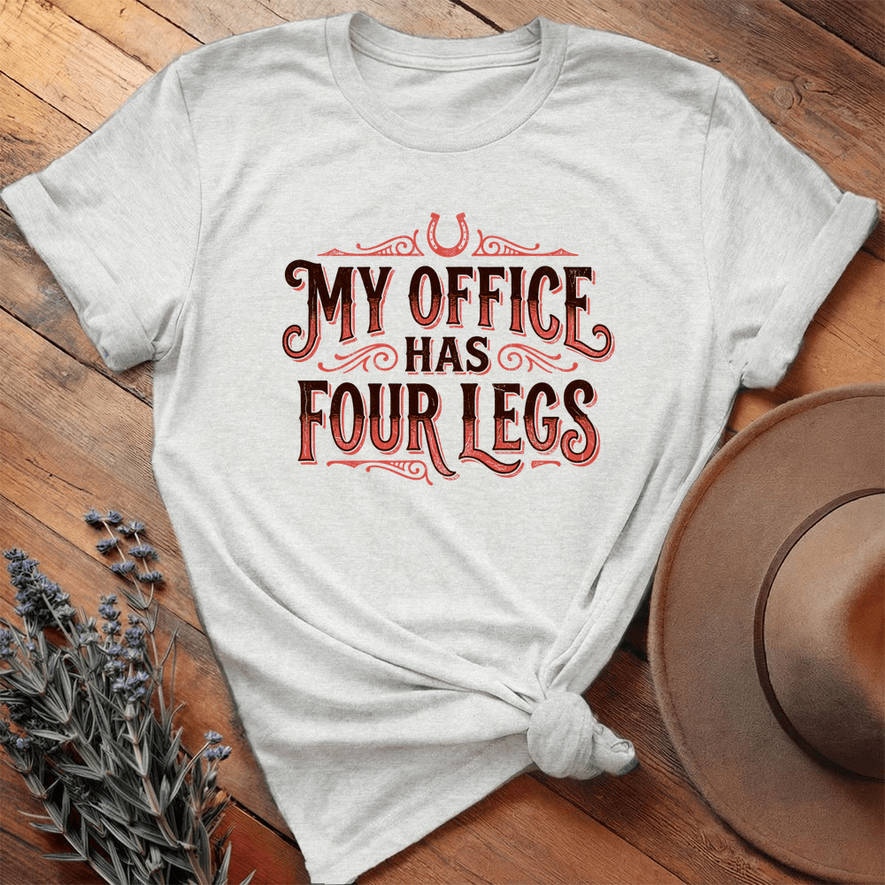 My Office has 4 legs - Premium Lightweight Tee - Ash