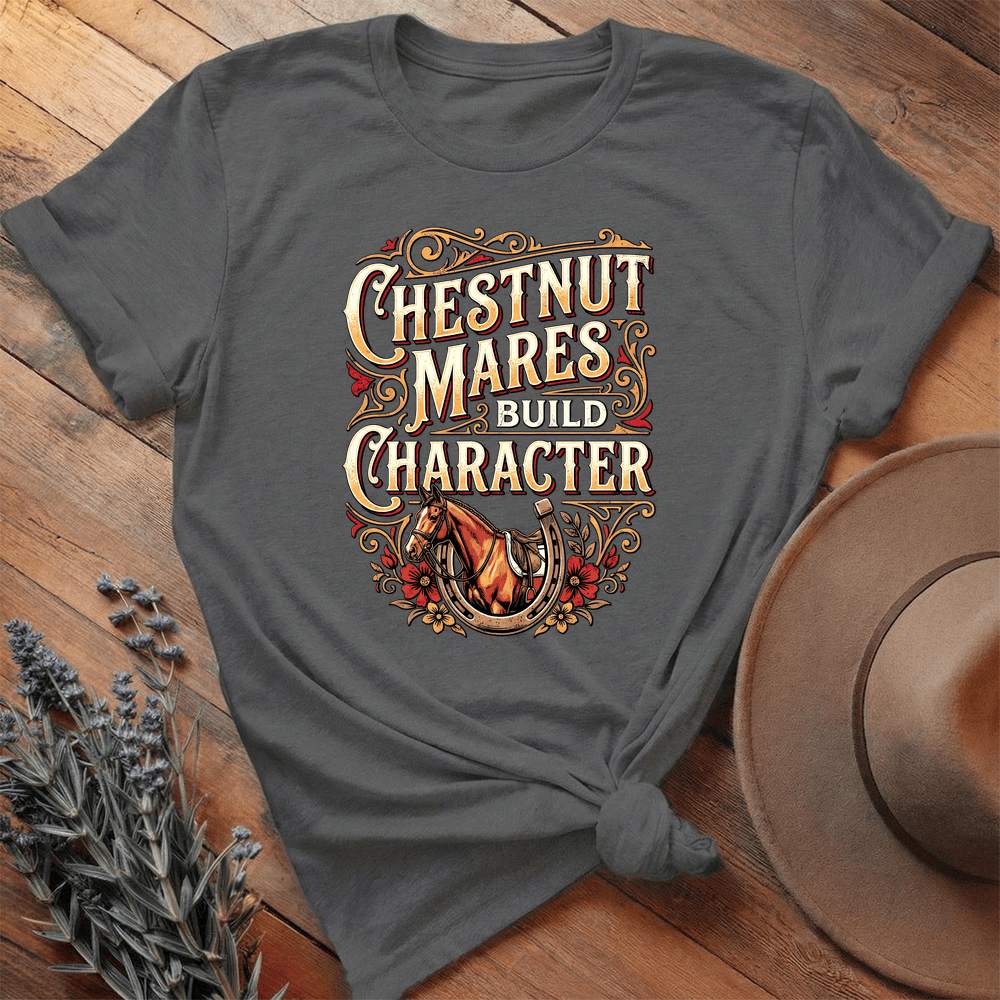 Chestnut Mare Build Character - Premium Lightweight Tee - Asphalt