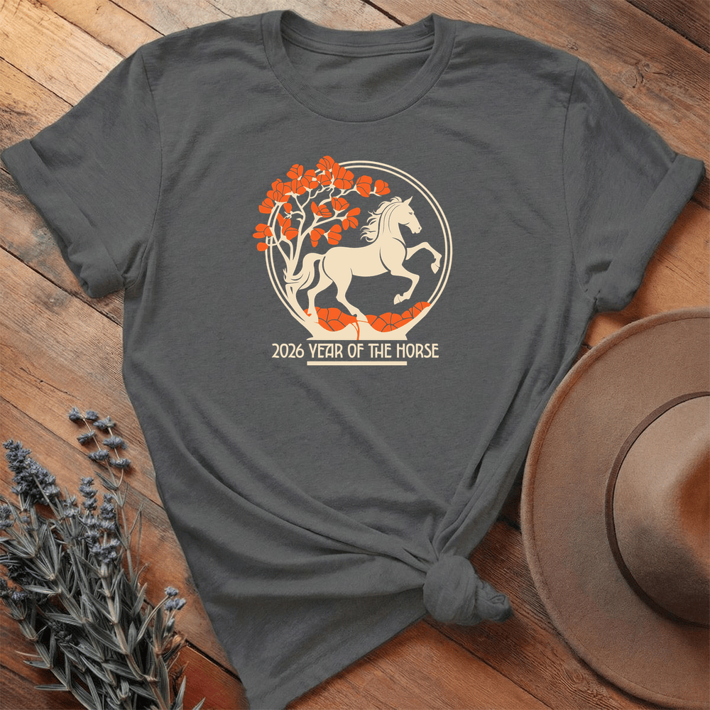 Year Of The Horse 8 - Premium Lightweight Tee - Asphalt