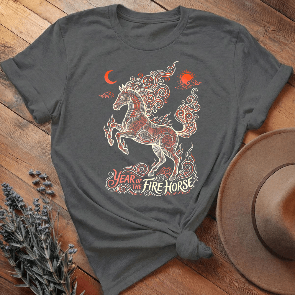 Year Of The Fire Horse 11 - Premium Lightweight Tee - Asphalt