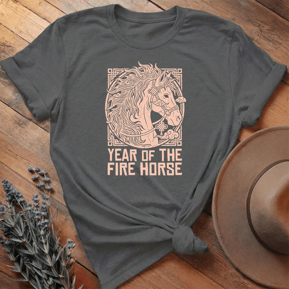 Year Of The Fire Horse 9 - Premium Lightweight Tee - Asphalt