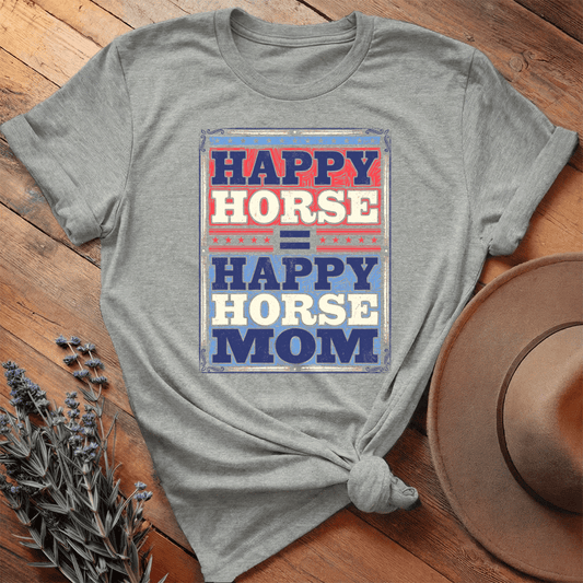 Happy Horse Mom - Premium Lightweight Tee - Athletic Heather