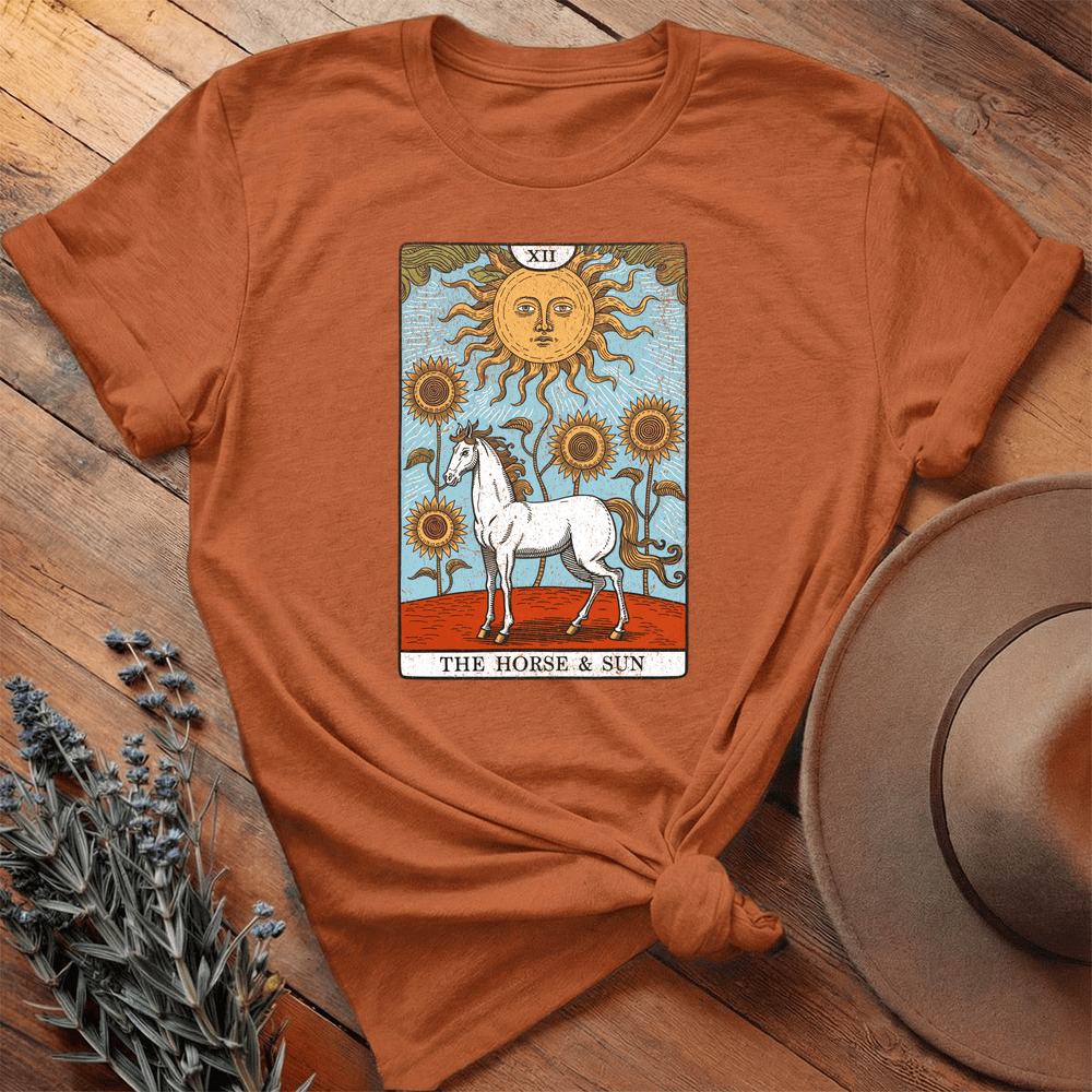 Horse Tarot Card - Premium Lightweight Tee - Autumn