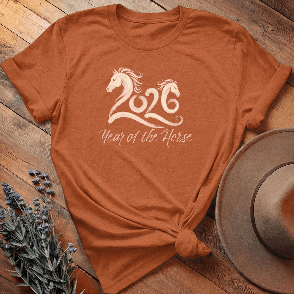 Year Of The Horse 3 - Premium Lightweight Tee - Autumn