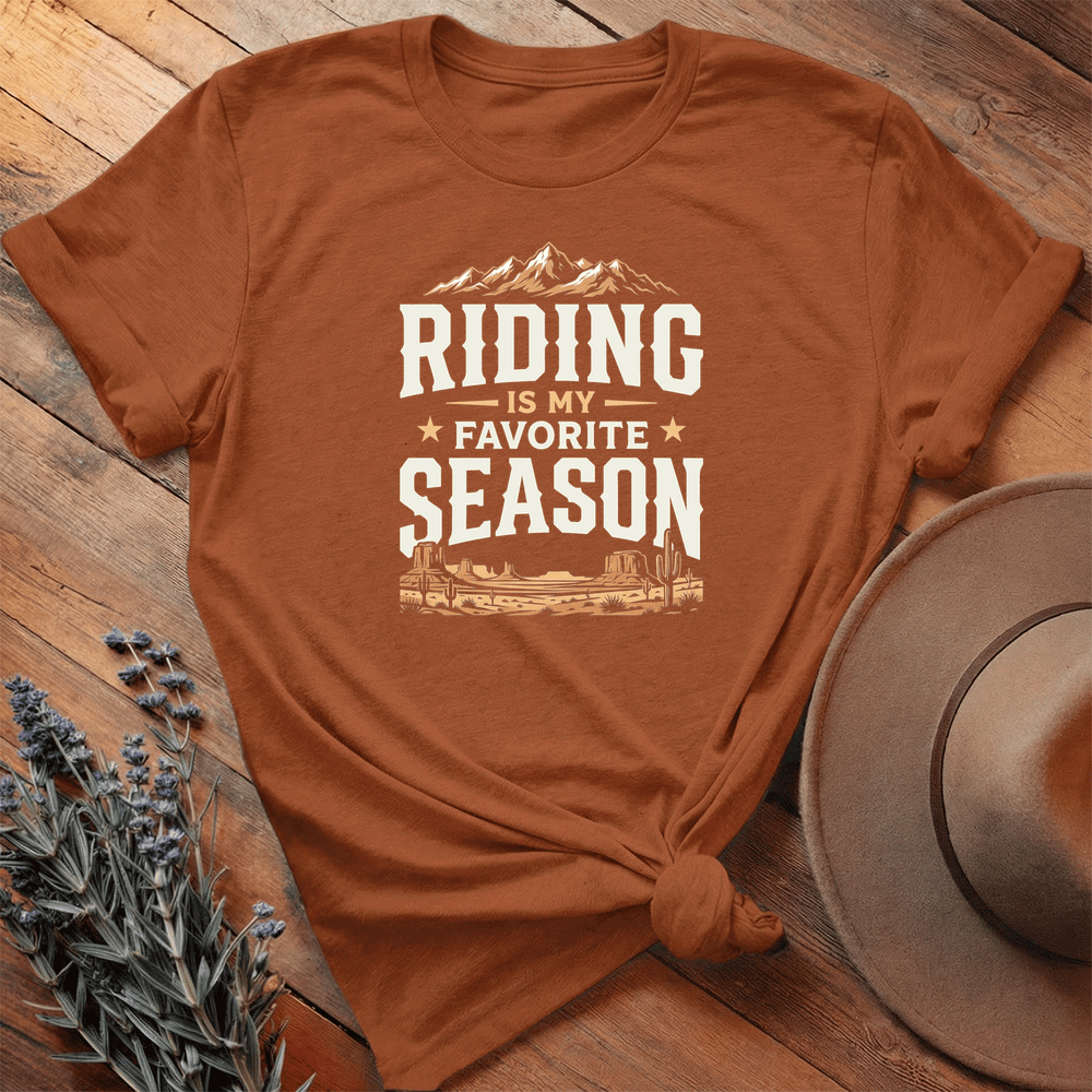 Riding is my favorite season 2 - Premium Lightweight Tee - Autumn