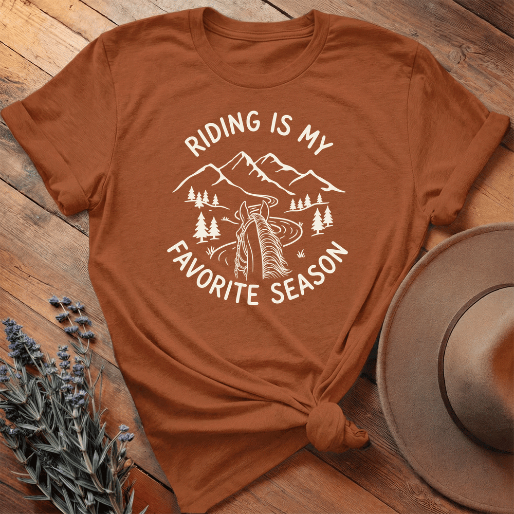 Riding is my favorite season 1 - Premium Lightweight Tee - Autumn