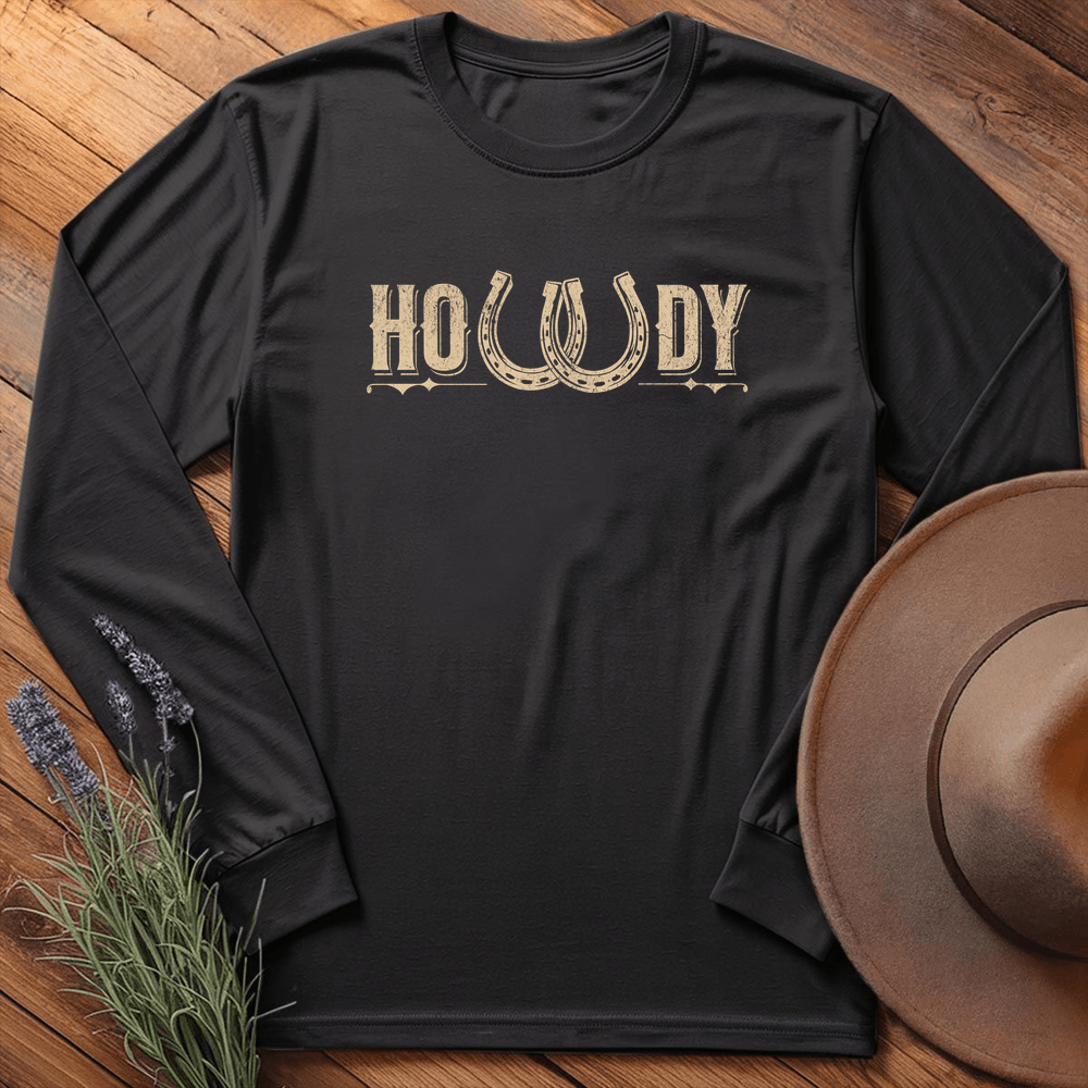 Howdy Tee - Long Sleeves - Black
