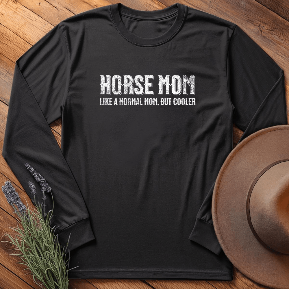 Horse Mom - Long Sleeves - Black