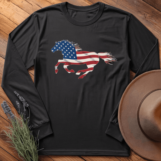 Horse USA - Long Sleeves - Black