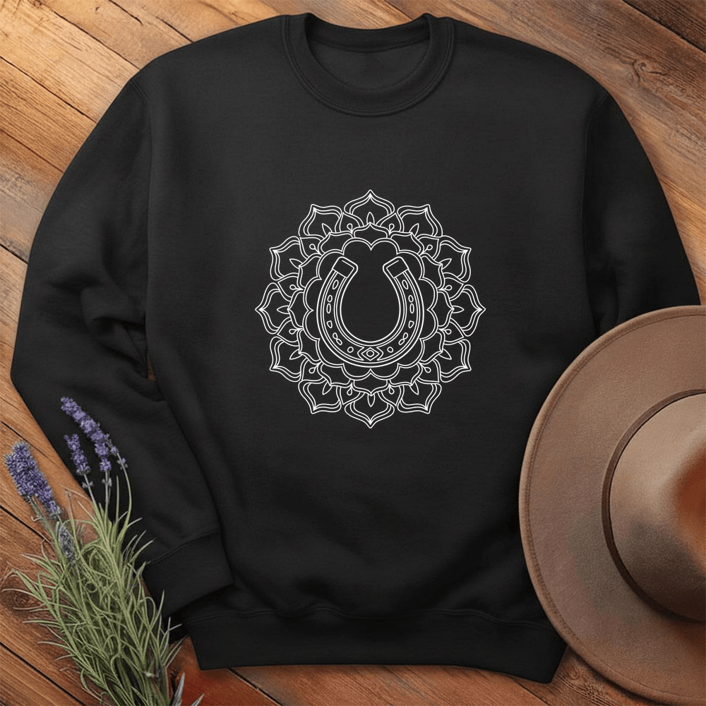 Mandala Horseshoe - Sweatshirt - Black