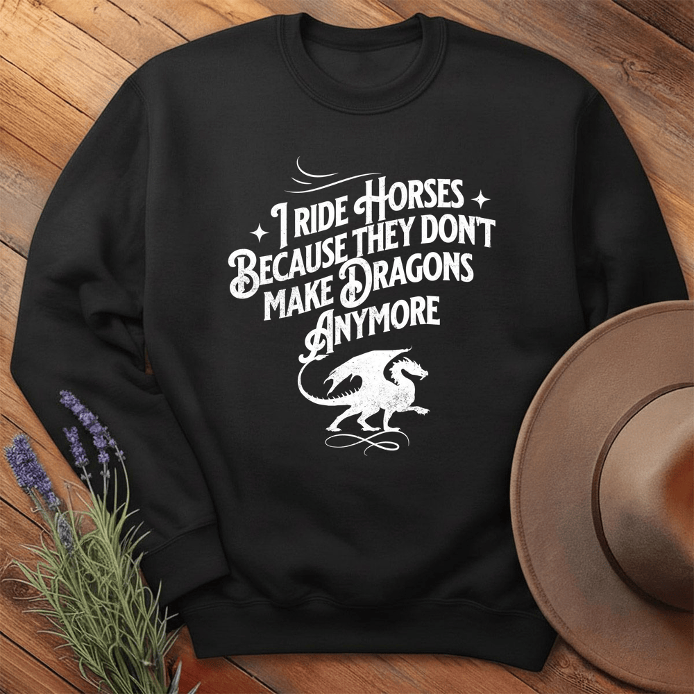 I ride Dragons... - Sweatshirt - Black