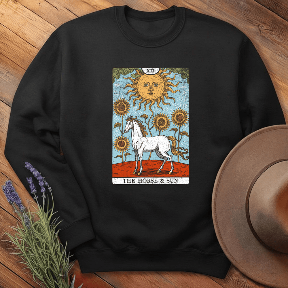 Horse Tarot Card - Sweatshirt - Black