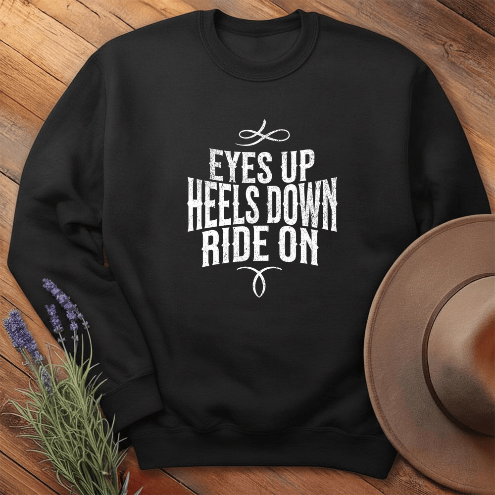 Eyes Up - Heels Down - Sweatshirt - Black