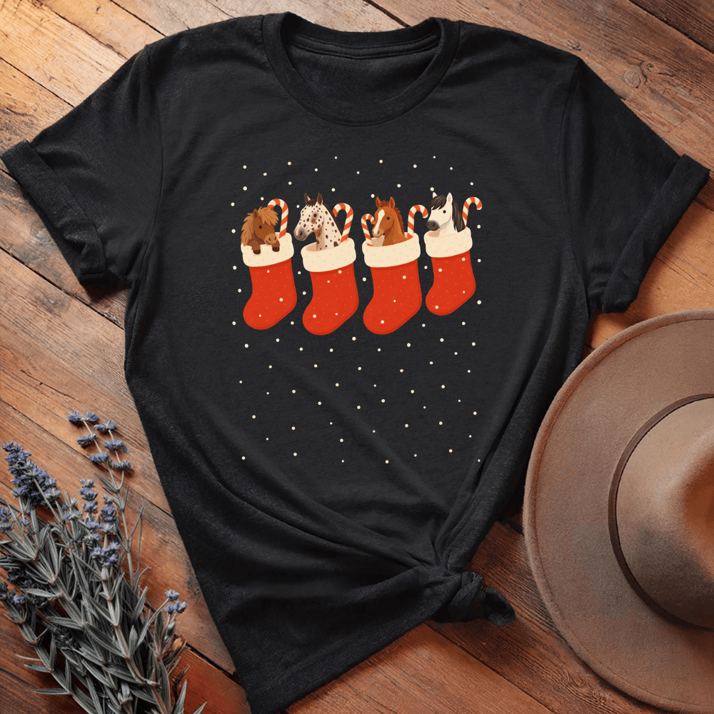 Xmas Horses Gift - Black
