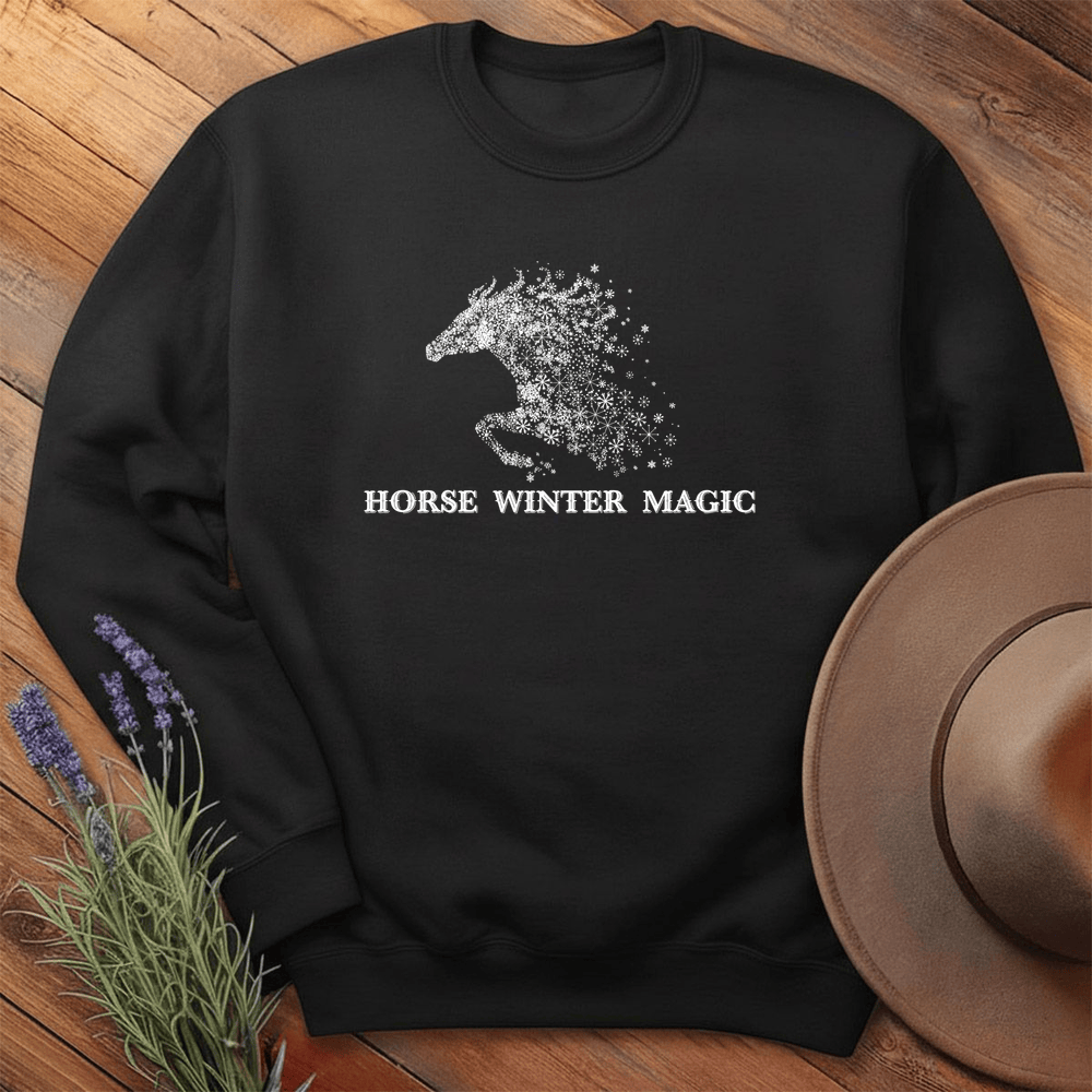 Horse Winter Magic 1 - Sweatshirt - Black