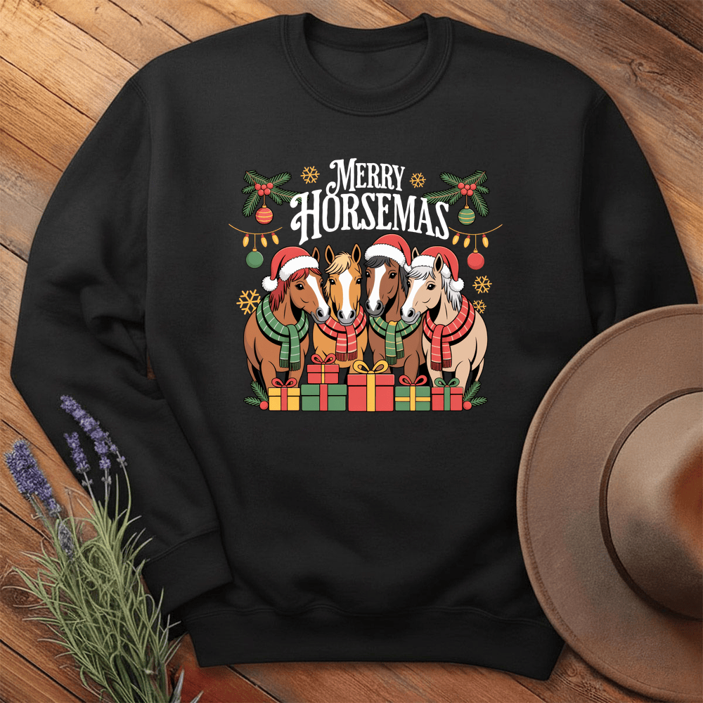 Merry Horsemas - Sweatshirt - Black