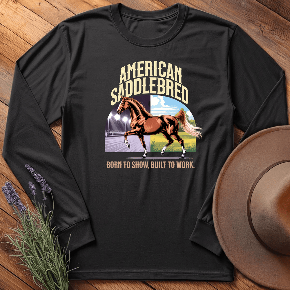 Breed Spirit, American Saddlebred - Long Sleeve - Black