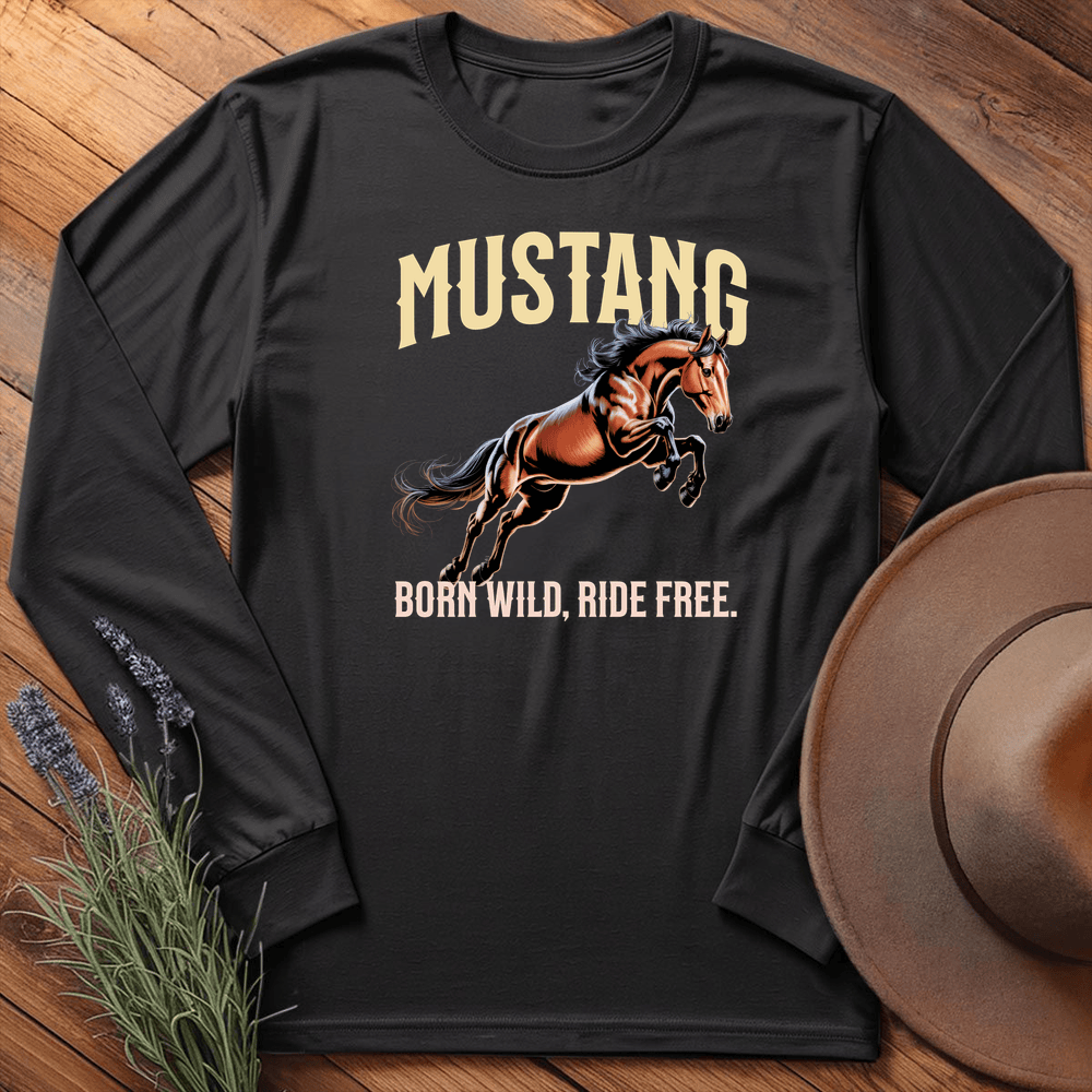 Breed Spirit, Mustang - Long Sleeve - Black