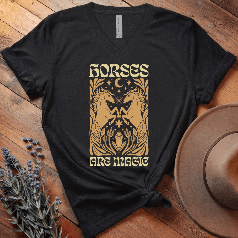 Horses Are Magic - V-neck - Black