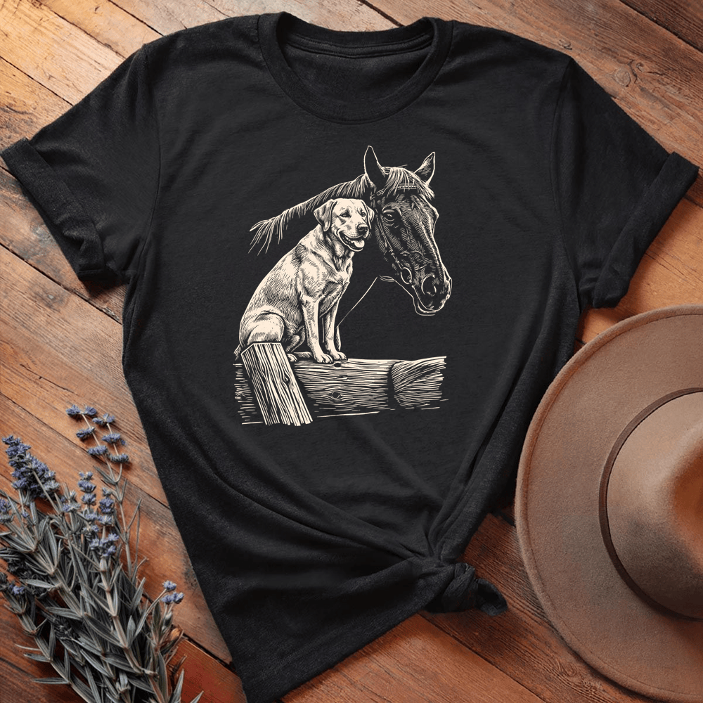 Horse & Labrador - Black