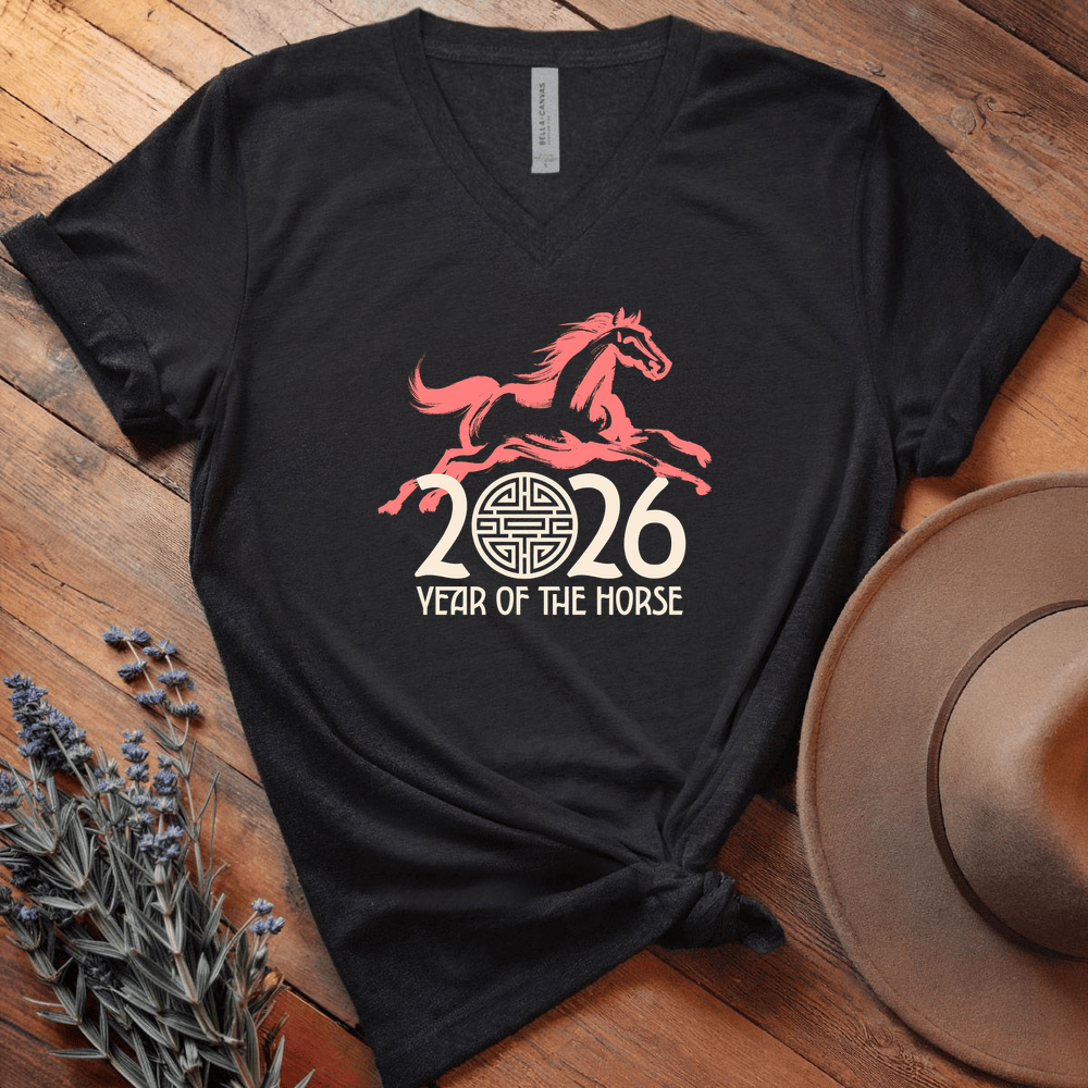 Year Of The Horse 10 - V-neck - Black