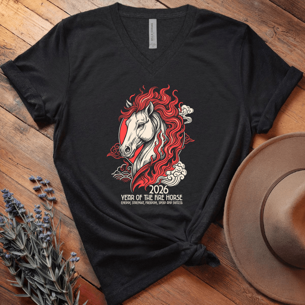 Year Of The Horse 11 - V-neck - Black