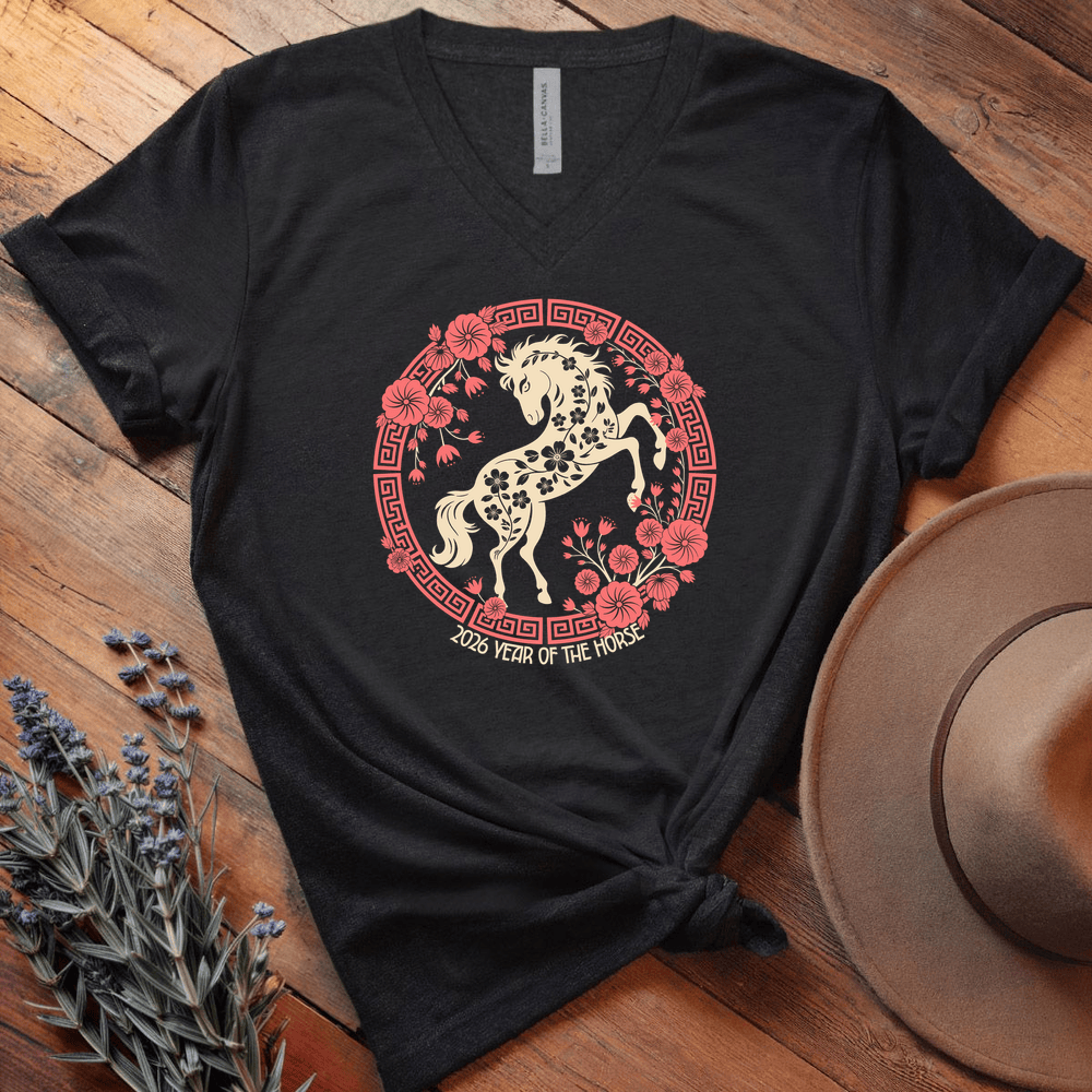 Year Of The Horse 9 - V-neck - Black