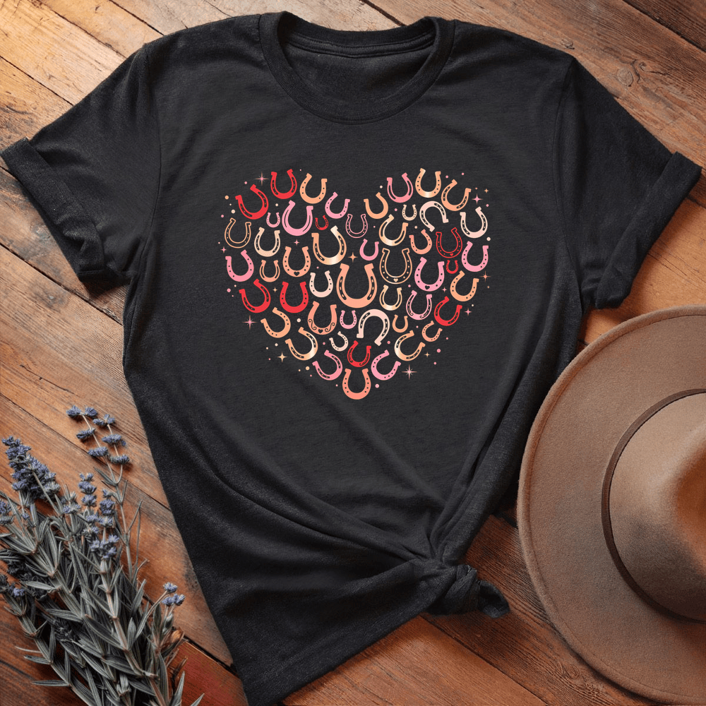 Valentine Serie Heart Horseshoes Art Light - Black