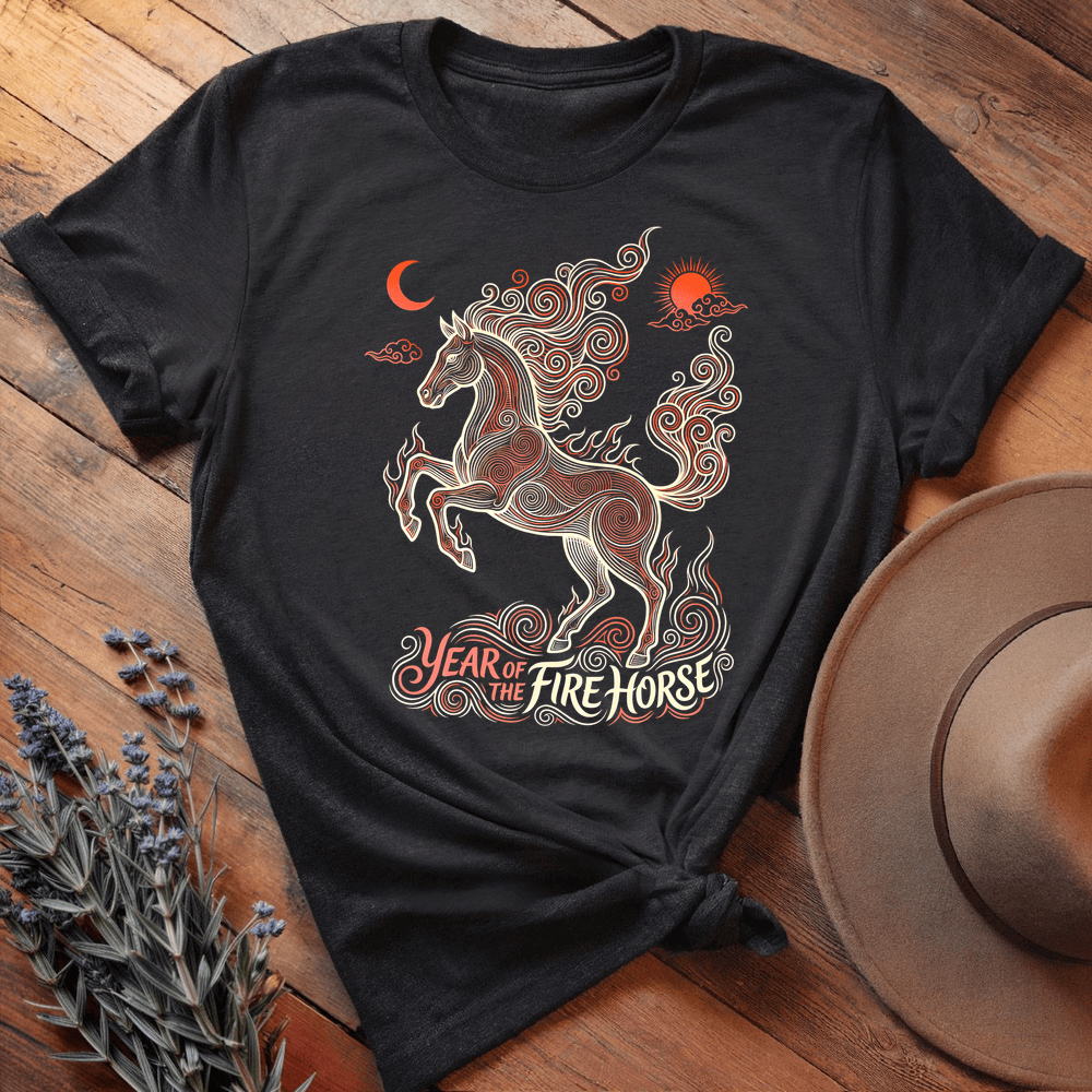 Year Of The Fire Horse 11 - Premium Lightweight Tee - Black