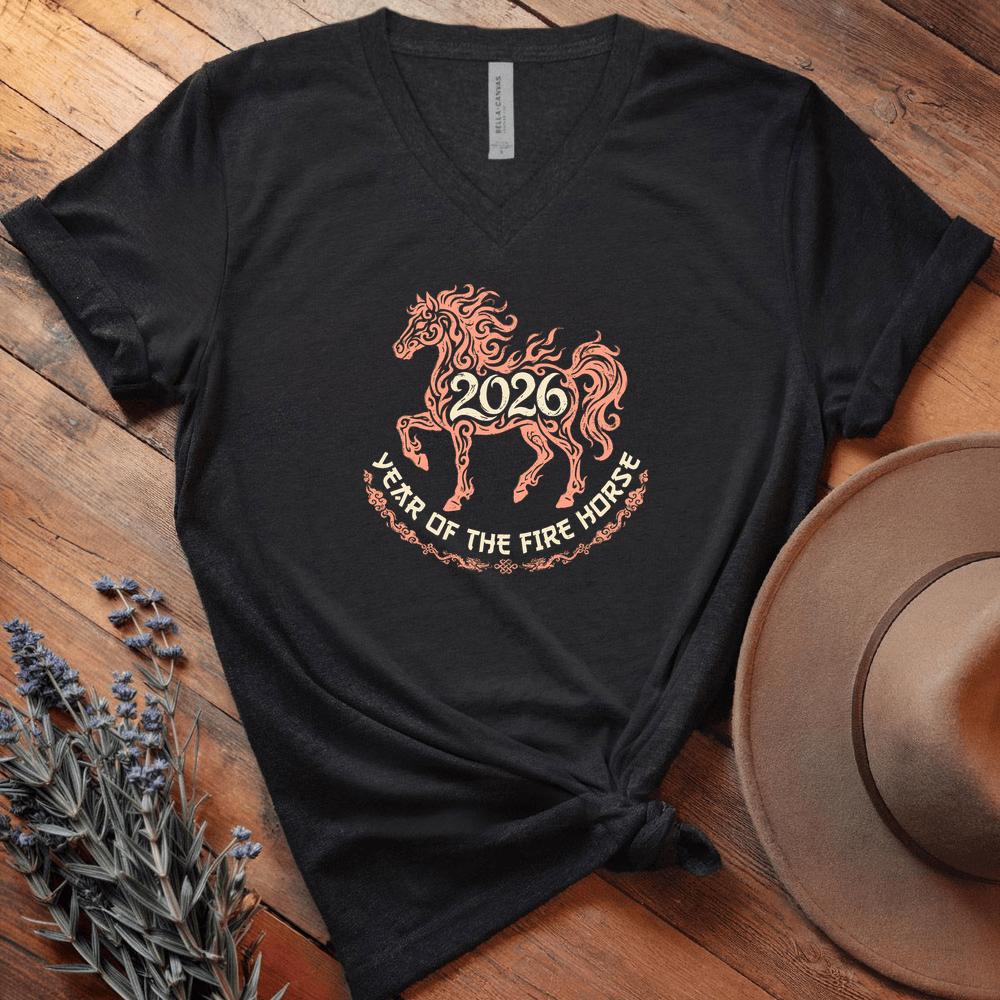 Year Of The Fire Horse 4 - V-neck - Black
