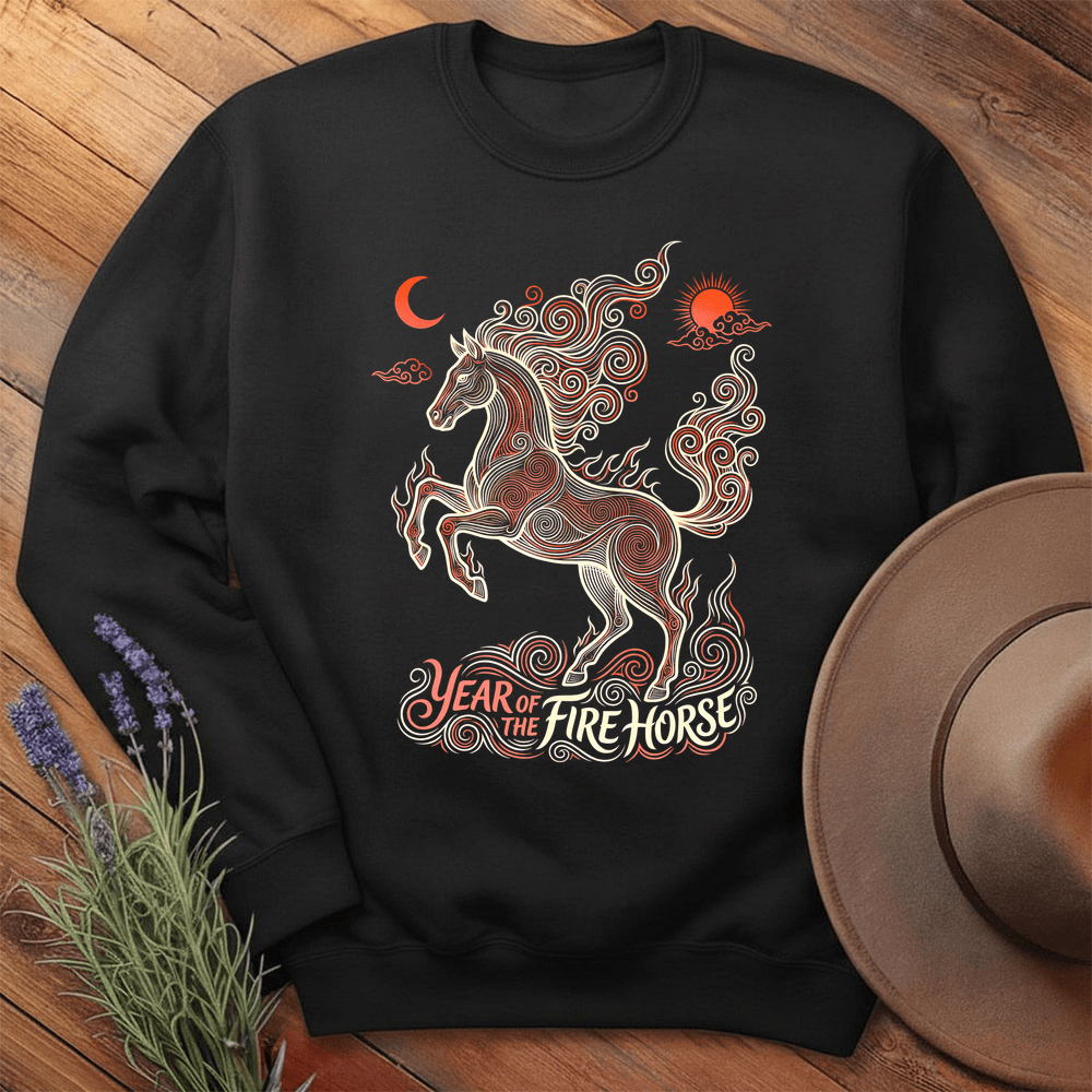 Year Of The Fire Horse 11 - Sweatshirt - Black