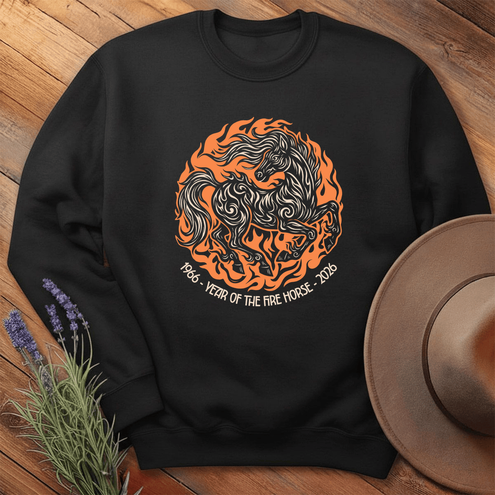 Year Of The Fire Horse 5 - Sweatshirt - Black