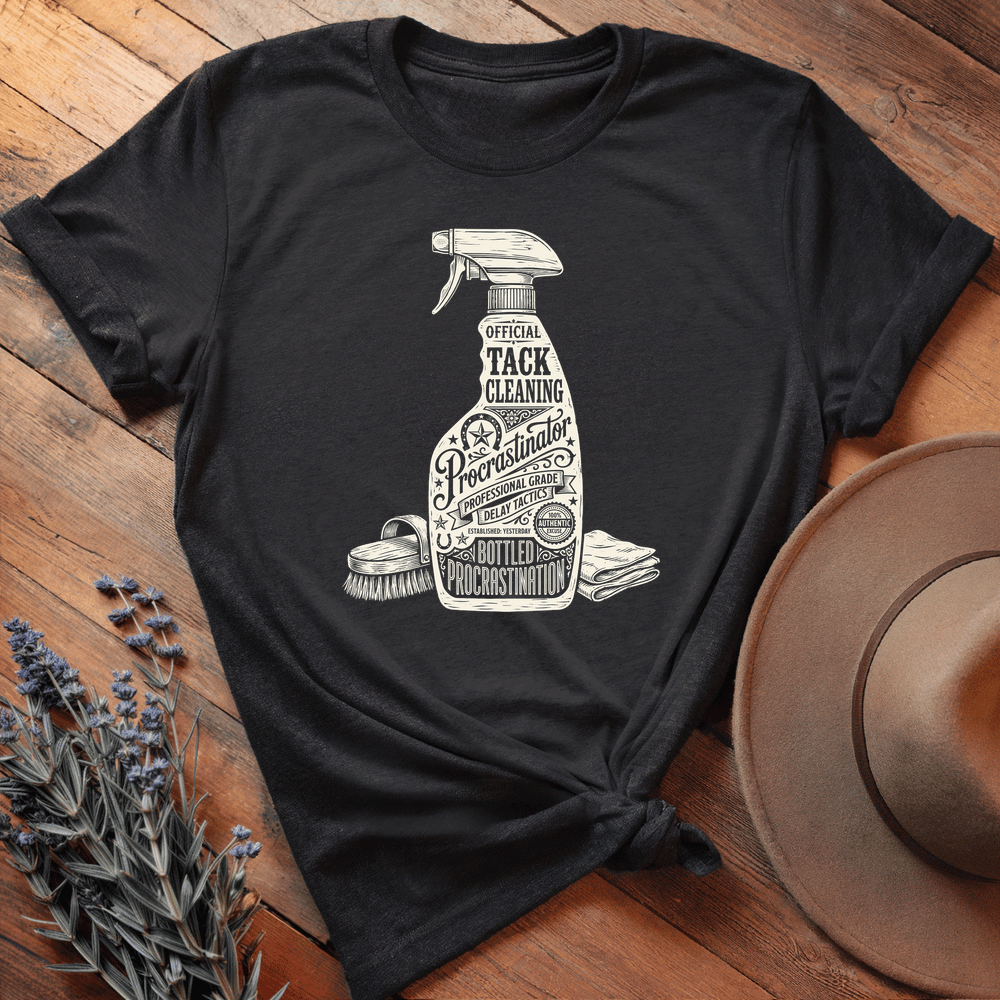 Tack Cleaning Procrastinator 1 - Premium Lightweight Tee - Black