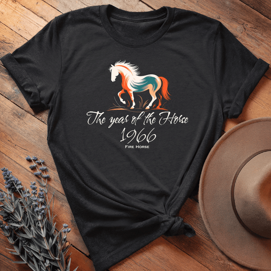 Year Of The Horse 1966 - Lightweight Tee - Black