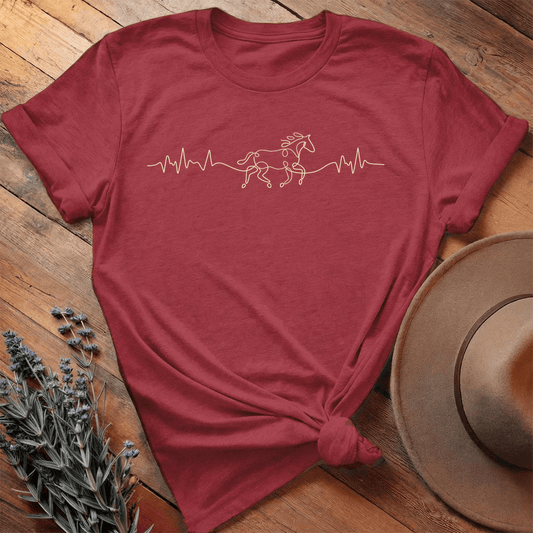 Horse Heart rate - Premium Lightweight Tee - Cardinal
