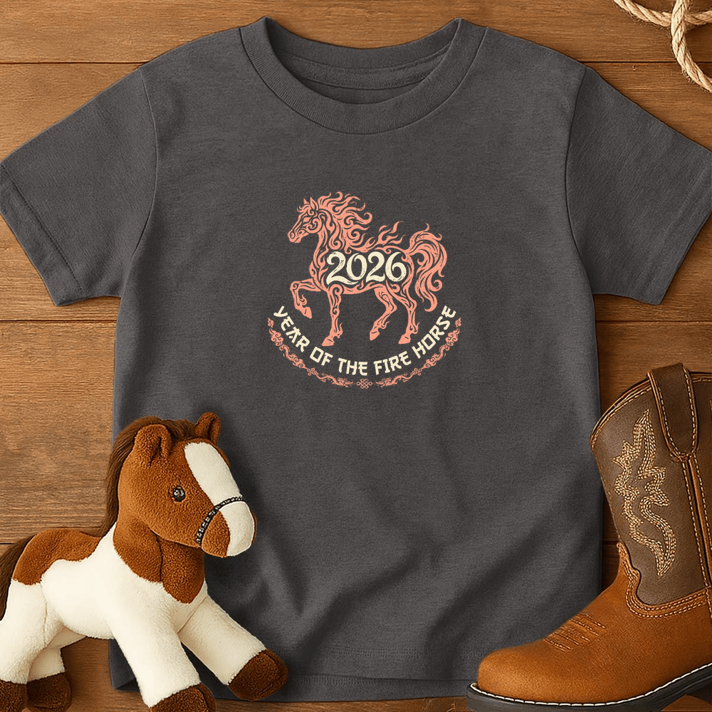 Year Of The Fire Horse 4 - Youth Shirt - Charcoal