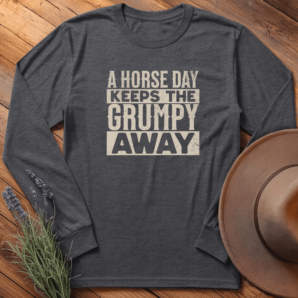 I dismount with Style - Long Sleeves - Dark Heather