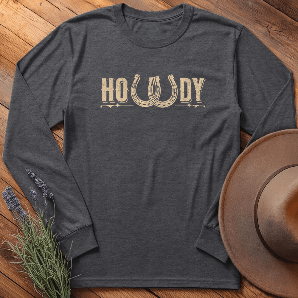 Howdy Tee - Long Sleeves - Dark Heather