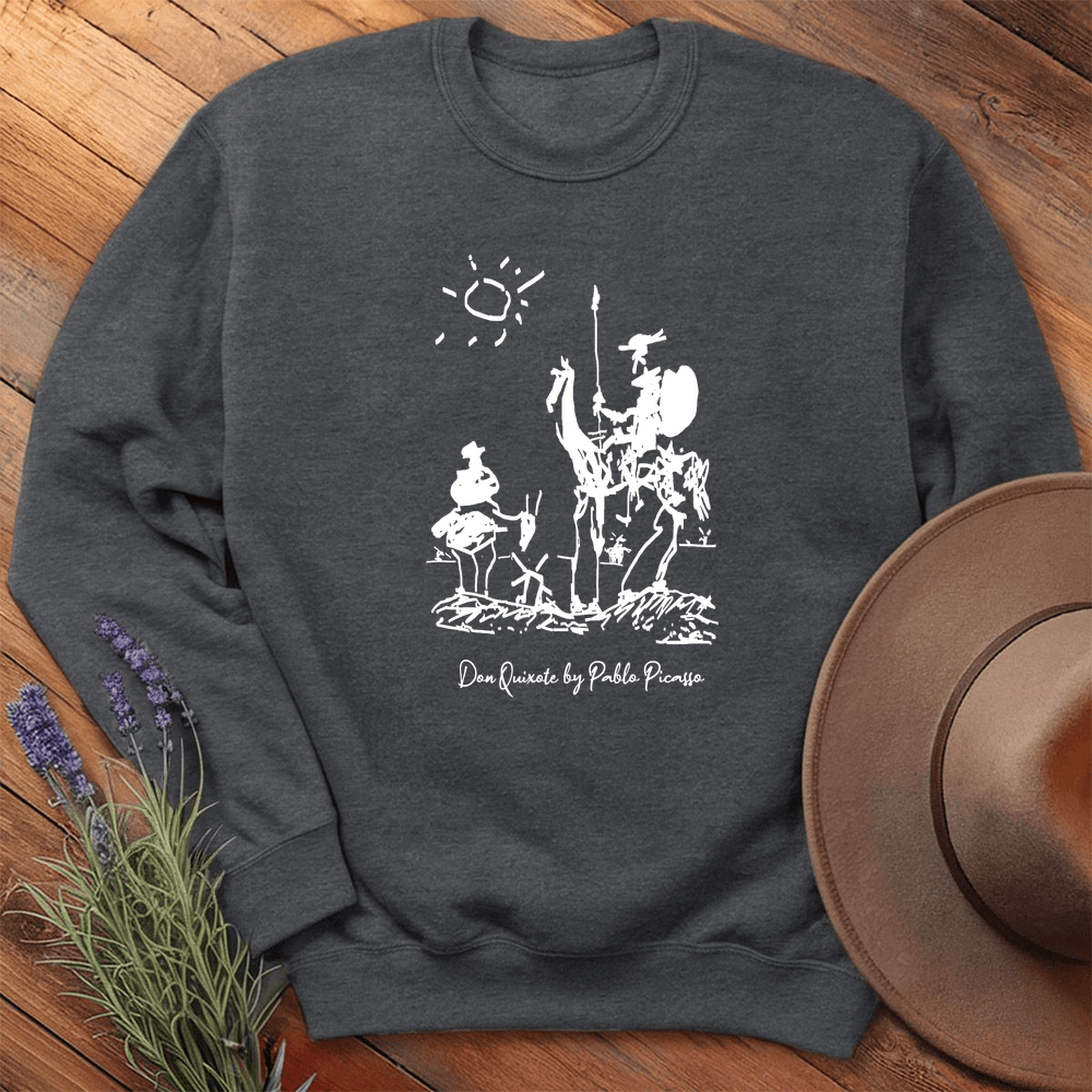 Don Quixote Art - Sweatshirt - Dark Heather