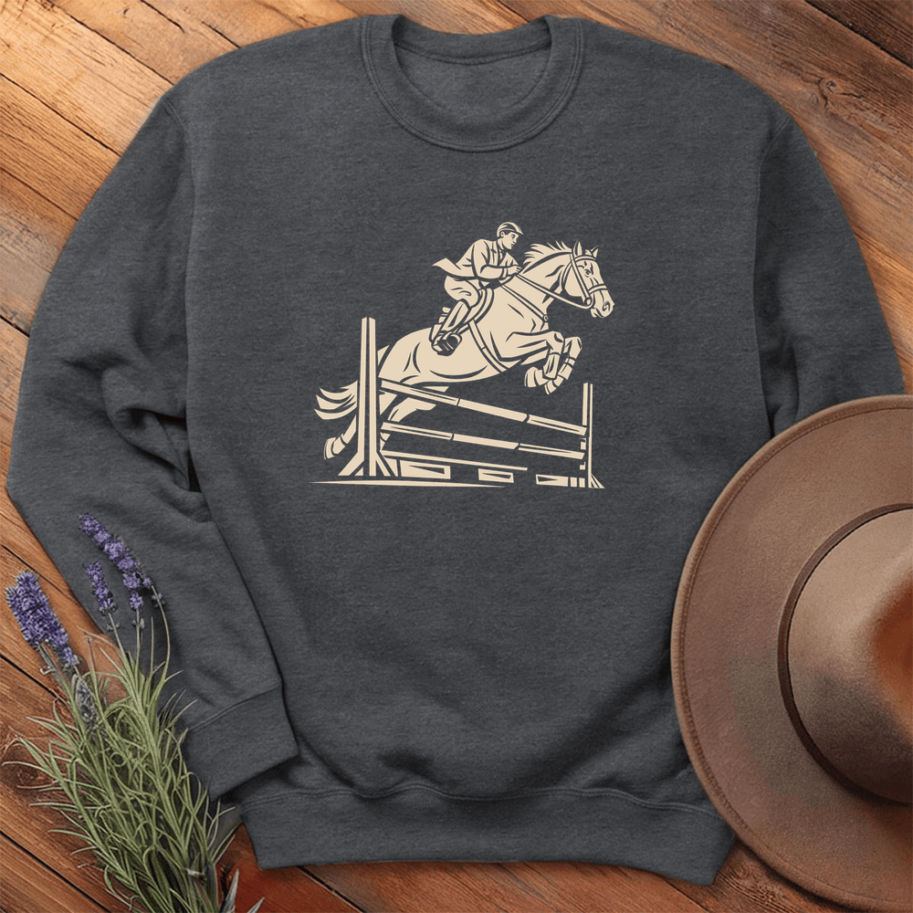 Equestrian jump 2 - Sweatshirt - Dark Heather