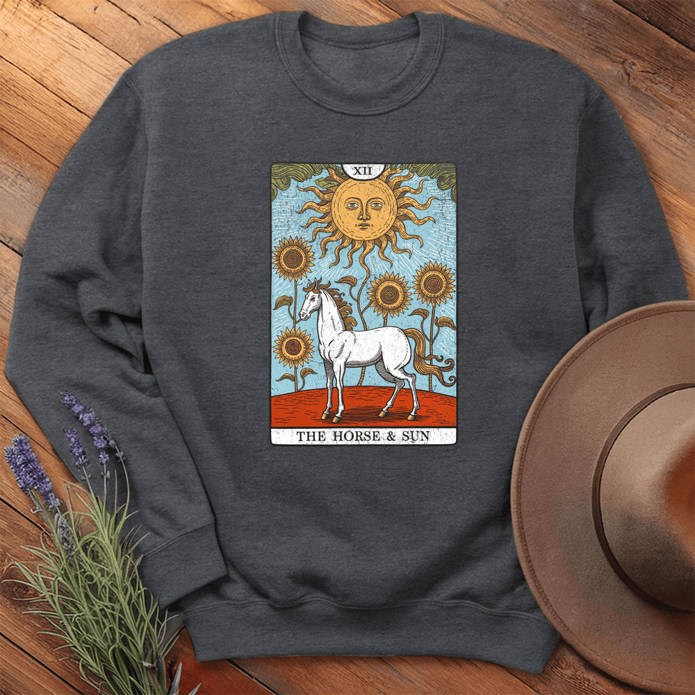 Horse Tarot Card - Sweatshirt - Dark Heather