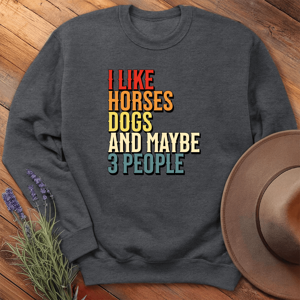 I like Horses and... - Sweatshirt - Dark Heather