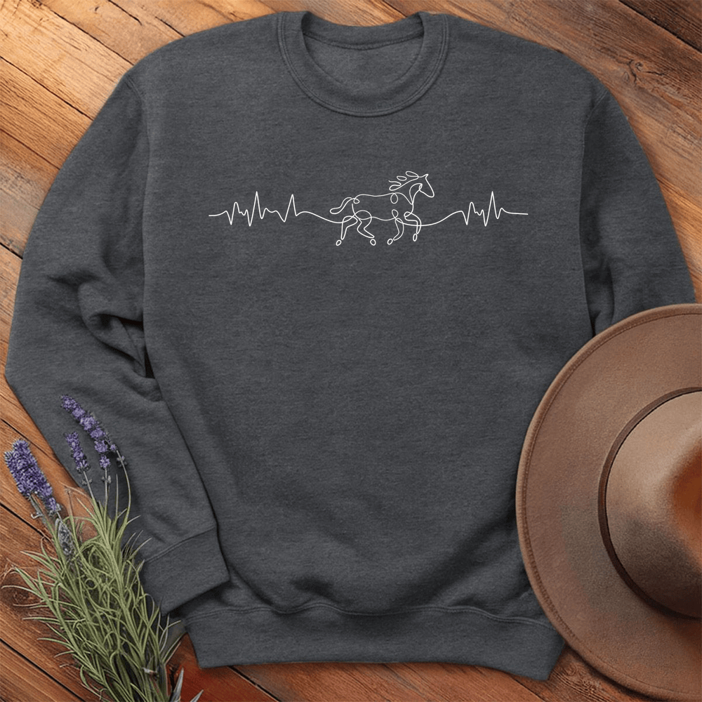 Horse Heart rate - Sweatshirt - Dark Heather